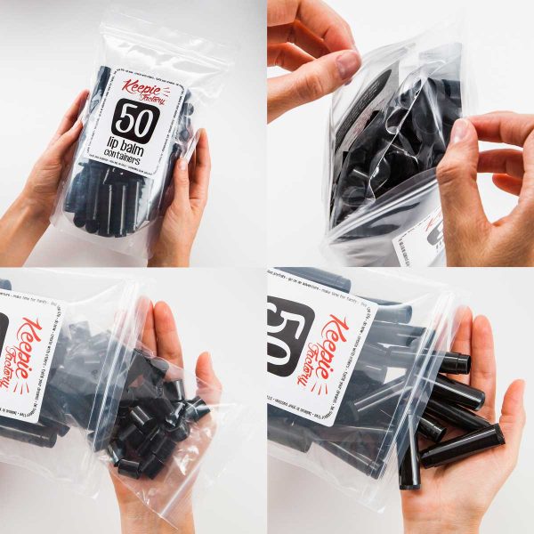 .15 oz Round Lip Balm Containers Black, 50 Pack - Image 5