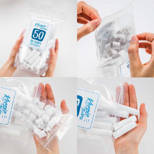 .15 oz Round Lip Balm Containers White, 50 Pack - Image 6