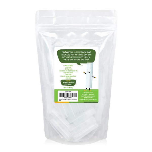 .15 oz Round Lip Balm Containers Clear, 50 Pack - Image 2