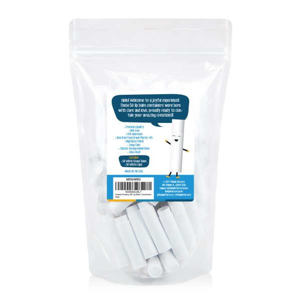 .15 oz Round Lip Balm Containers White, 50 Pack - Image 2