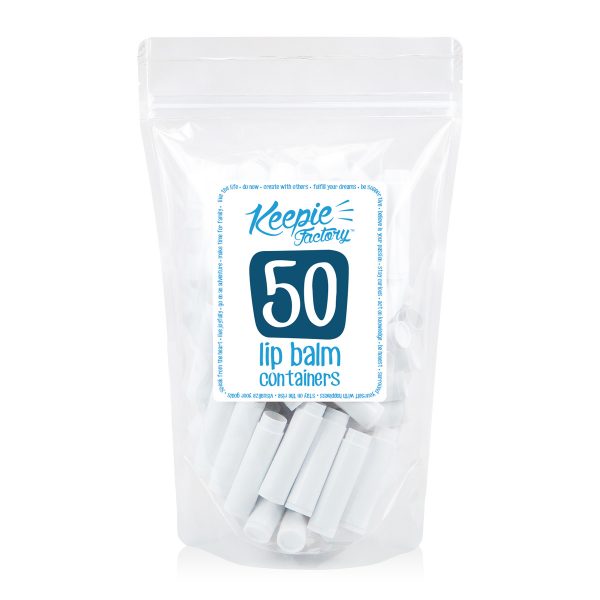 .15 oz Round Lip Balm Containers White, 50 Pack