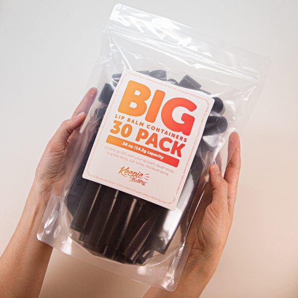 .50 oz BIG Round Lip Balm Containers Black, 30 Pack - Image 5